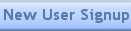 New User Online Signup Form.